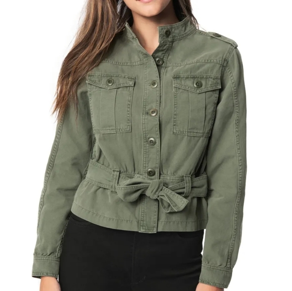 STUNNING JOES KHAKI GREEN UTILITY JACKET - Picture 1 of 8